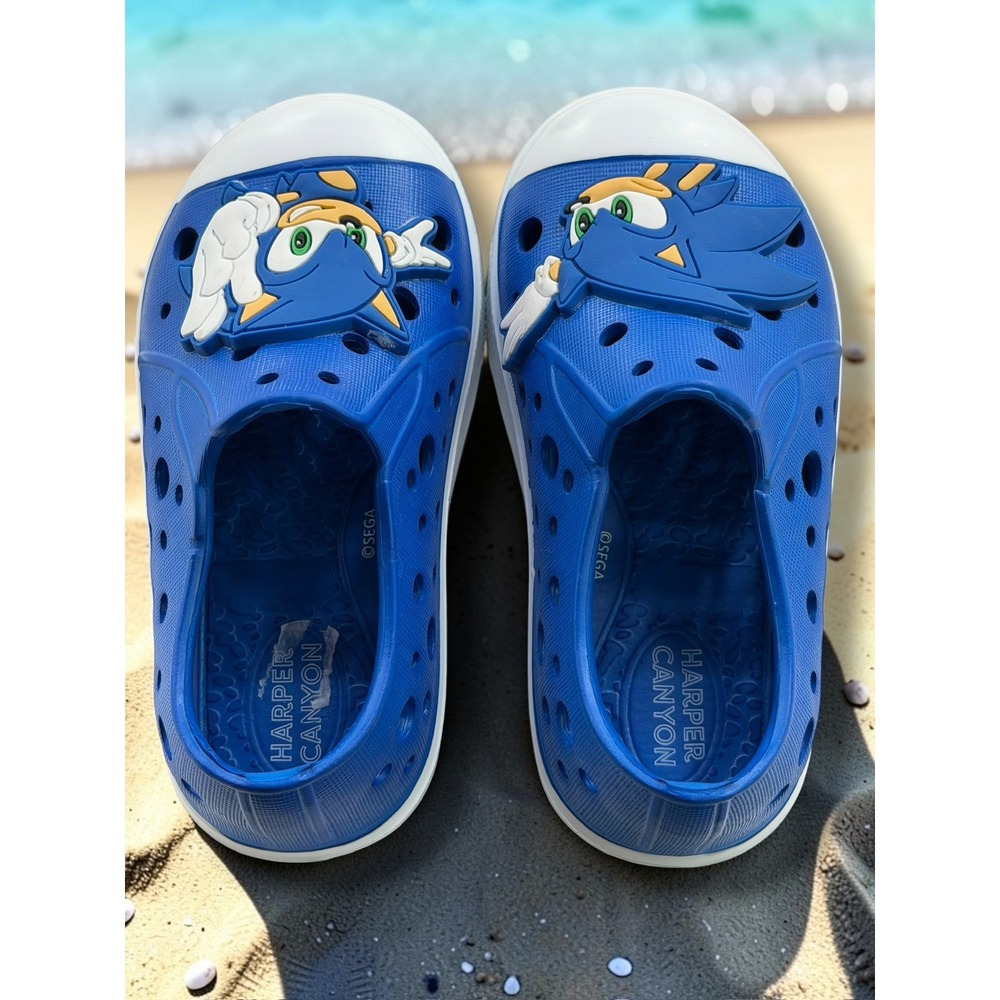 Harper Canyon Sonic the Hedgehog Blue Kids Slip On Perforated Water Shoes 5